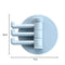 Bathroom Wall Hanging Rotatable 3 Hooks Adhesive Bracket Holder (Blue) Newly