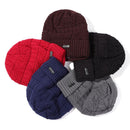 Windproof Anti-Cold Neck Scarf Beanie Hat Knitted Hat Muffler Hat Scarf Set