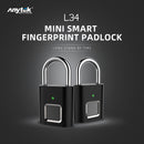 Anytek L34 Smart Fingerprint Padlock USB Rechargeable Door Suitcase Lock