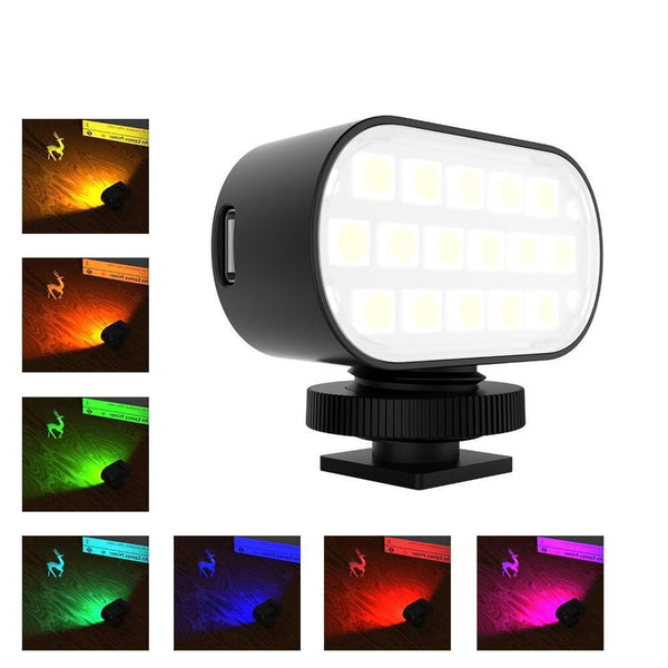 Vlogging Live Broadcast Rechargeable RGB Selfie Fill Light Video Light