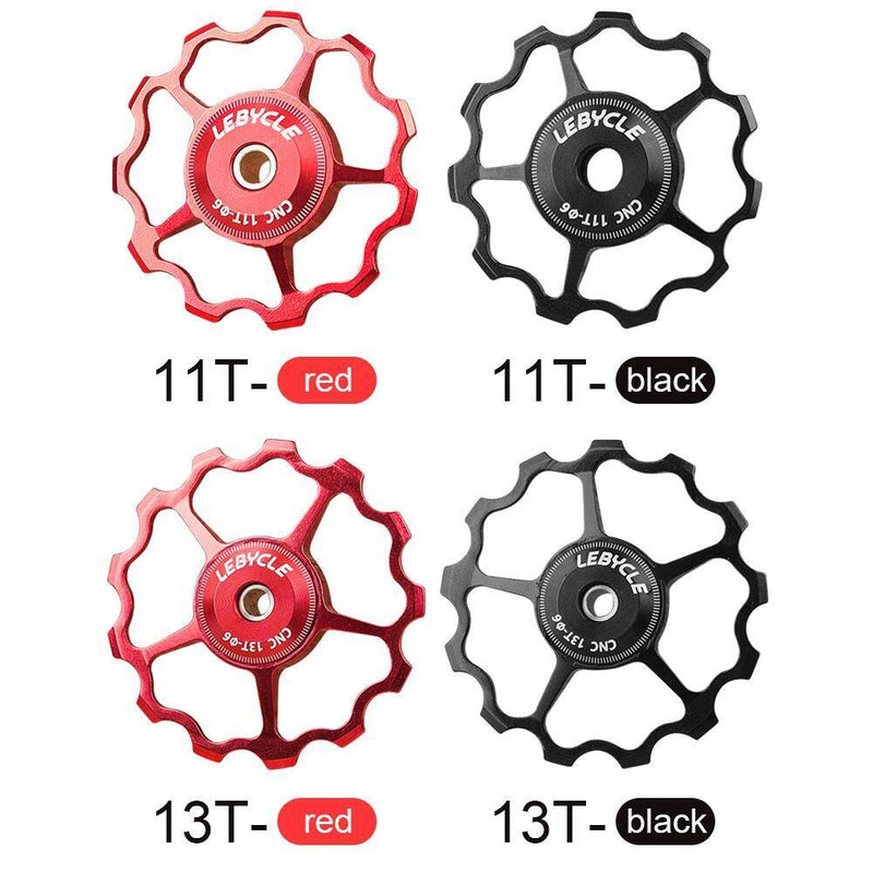 LEBYCLE 13T Bike Rear Derailleur Pulley Guide Bearing Jockey Wheel (Black)
