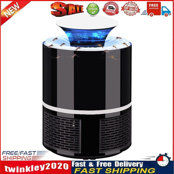 Mute Mosquito Killer Lamp USB Bug Insect Trap Radiationless Light (Black) Newly