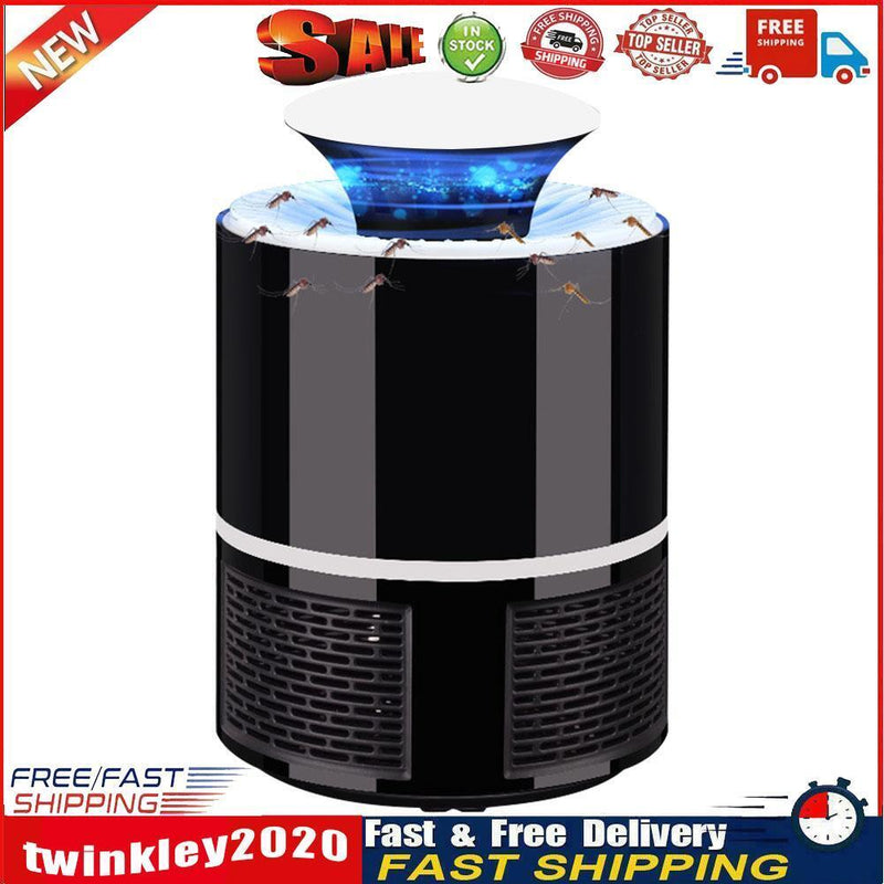 Mute Mosquito Killer Lamp USB Bug Insect Trap Radiationless Light (Black) Newly
