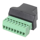 RJ45 Ethernet Female to 8 Pin Screw Terminal Adapter Connector for CCTV DVR