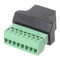 RJ45 Ethernet Female to 8 Pin Screw Terminal Adapter Connector for CCTV DVR