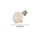 Women Girls Milk White Color Slid Clip Hairpin Hair Accessories Barrettes