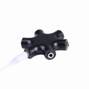 3.5mm Earphone Headphone Audio Splitter 1 Male to 5 Female Adapter (Black)
