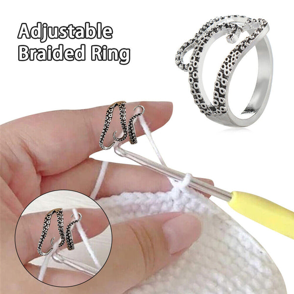 Yarn Guides Opening Thimble Knitting Ring Octopus Shape Crochet Loop Sewing