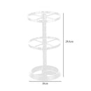 Rotating Jewelry Display Stand Plastic Earrings Rack Necklace Dish (Clear)