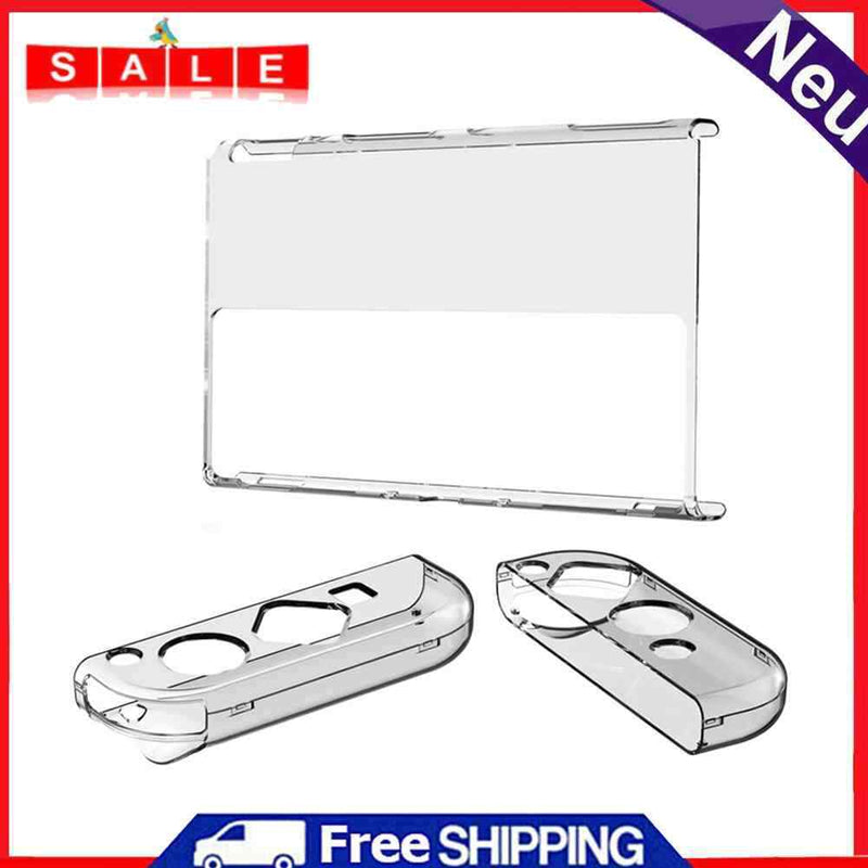 Left/Right Handle Host Transparent Protective Case Fit for Nintendo Switch OLED