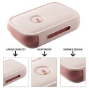 Egg Storage Box Drawer Type Egg Tray Container with Date Reminder (Pink) Newly