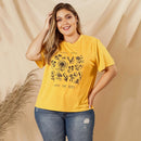 Ladies Printing Loose Round Neck Tops Casual Women Summer Short Sleeve T-shirt