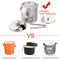 Double Wall Ice Bucket Insulated Stainless Steel with Tongs Strainer (3.2L)