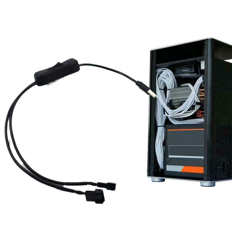 5V 4 Pin to 2 Way USB Adapter Converters Cables PC Fan Computer Cables H9V5