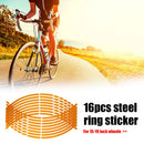16pcs 18 inch Reflective Car Motorcycle Wheel Rim Stripe Stickers (Yellow) Newly