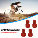4pcs Presta to US American Bike Valve Adaptor Converter Aluminum Alloy Adapte