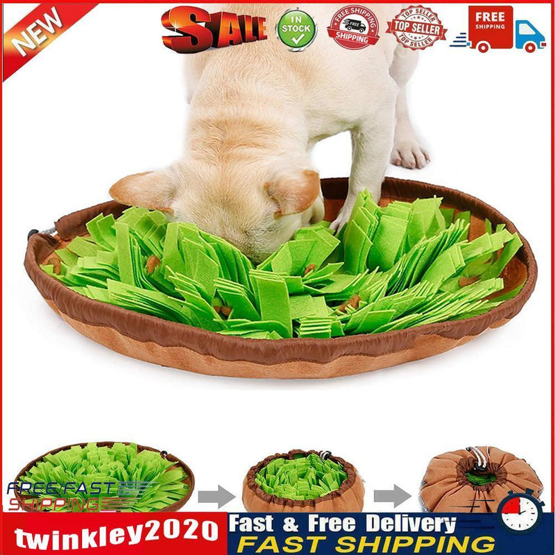 Pet Snuffle Mat, Slow Eat Bowl Nosework Training Foraging for Dogs (Green) Newly