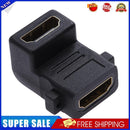 90 Degree HDMI-compatible Female to Female Coupler Adapter Converter with S