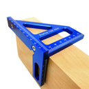 Woodworking Square Protractor Miter Triangle Ruler Layout Tools (Blue) Newly