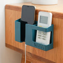 Phone Charge Organizer Wall Mounted Punch Free Remote Control Rack (Blue) Newly