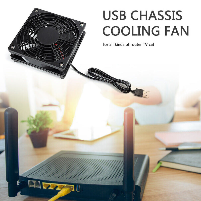 5V USB Computer Case Chassis Cooling Fan Router Set-top Box Silent Mute Cooler