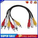 25cm 3 RCA Female Jack to 6 RCA Male Plug Audio Video AV Adapter Cable