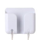 Wall Mounted Mobile Phone Charging Bracket Control Organizer Box Rack with Hooks