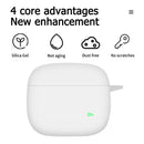 Silicone Case w/ Keychain for ZMI PurPods Pro Earbuds Charging Case (White)