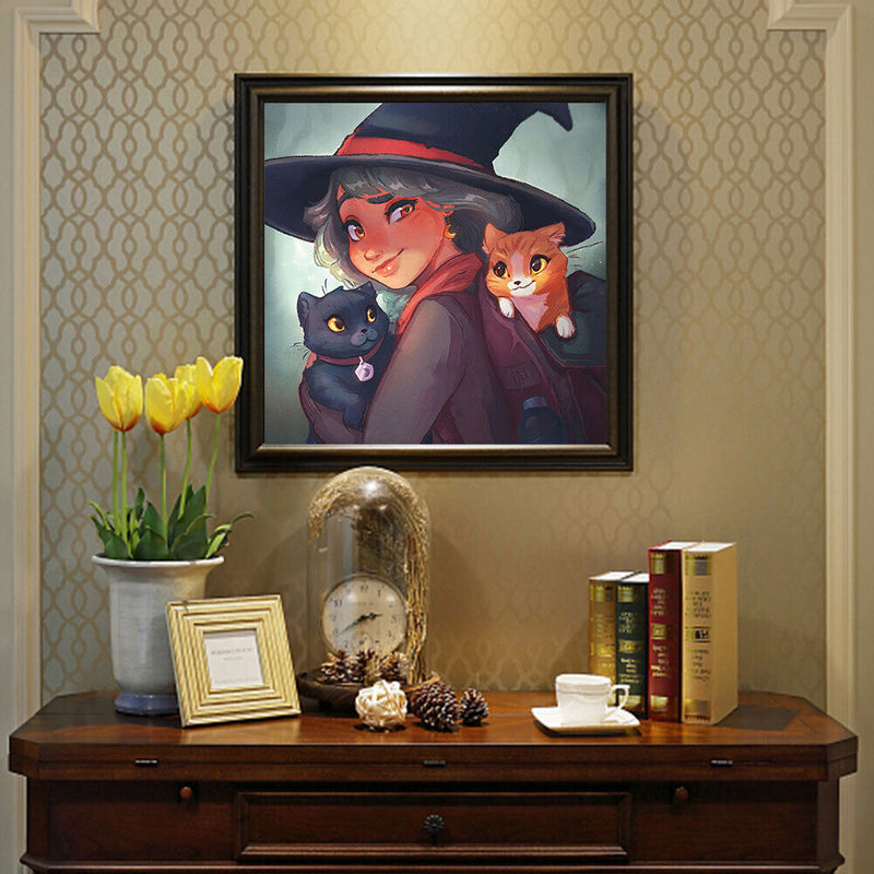 Witch Girl Diamond Painting Kits Full Round Drill Home Wall Decor Art Craft