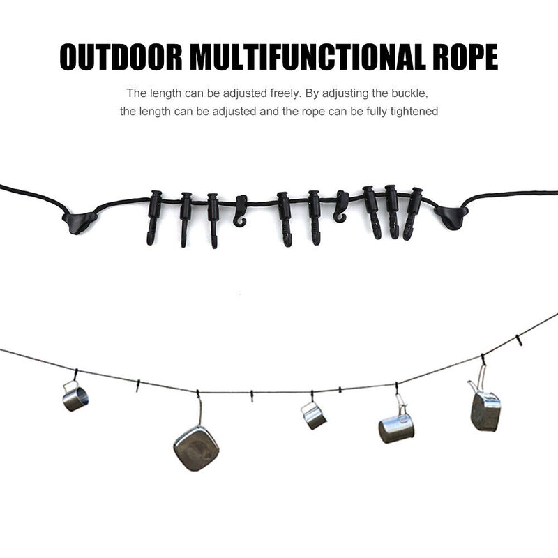 16 Feet Outdoor Camping Multipurpose Anti-skid Awning Hanging Rope Clothes