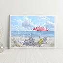 Frameless Oil Paint By Numbers Beach Scenery DIY Canvas Picture Craft Kit
