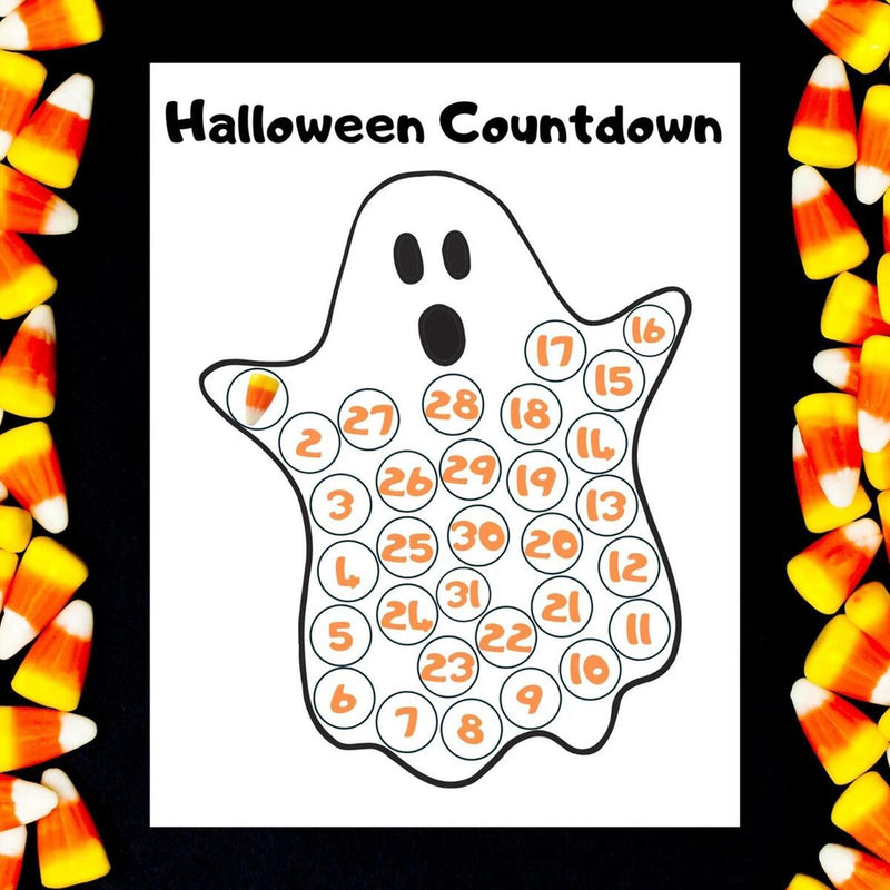 Halloween Countdown Calendar Poster Festive Atmosphere Pendant Wall Decor`