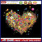 Oil Paint By Numbers Picture DIY Drawing Painting Flower Heart Drawing on C