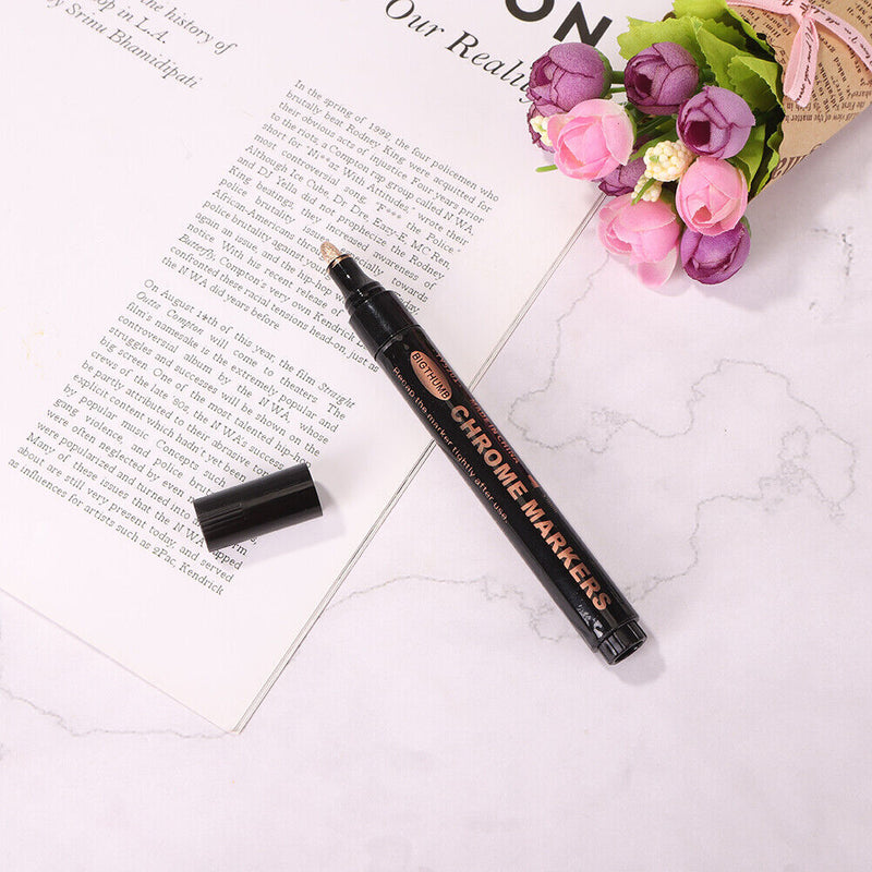 Mirror Marker Pen DIY Paint Stationery Student Craftwork Pen (0.7mm Copper)