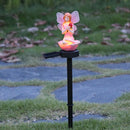 Solar Flower Fairy Light Outdoor Pixie Lawn Stake Lamp Garden Decor (Pink)