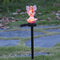 Solar Flower Fairy Light Outdoor Pixie Lawn Stake Lamp Garden Decor (Pink)