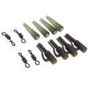 90pcs Safety Lead Clip + Size 8 Quick Change Swirl + Tail Rubber Carp Fishi