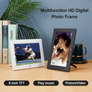 HD Digital Photo Frame Electronic Music Playing Picture Frame (EU Black) Newly