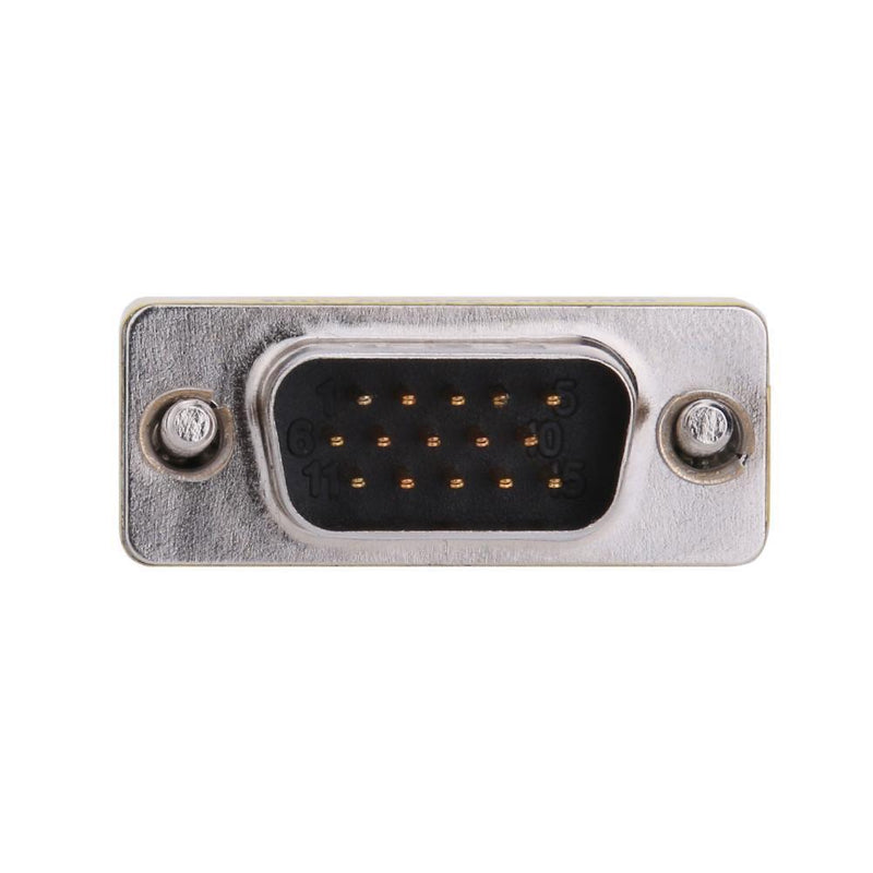 2pcs 15pin VGA Male to Female Adapter Gender Changer Couplers Extenders