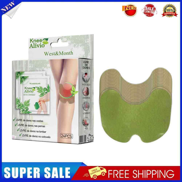 24x Knee Relief Patches Knee Joint Chinese Wormwood Extract Self-Heating St