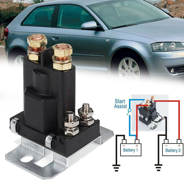 Yacht Dual Battery Isolator Car Starter 12V AMP 500A Relay On/Off Power Switch