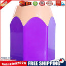 Pen Vase Makeup Brush Holder Stationery Desk Contain Office Supply (Purple)