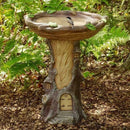 Bird Bath & Feeder Traditional Pedestal Free Standing Outdoor Table Garden S7M9