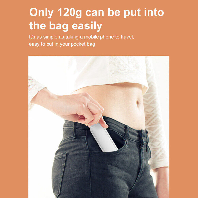 Pocket Fan USB Rechargeable Folding Fan 2000mAh Power Bank Function (White)