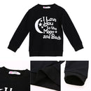 Kids Baby Boys Girls To The Moon Printed Long Sleeve Sweater Tops Clothes