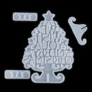 Home Ornament Handmade Merry Christmas Xmas Tree Silicone  Mould Christmas Mold