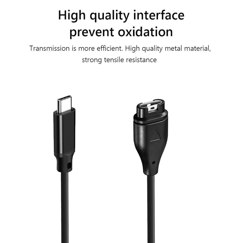 PD USB-C Charging Cable for Garmin Fenix 7 7S 7X 6 5 5X Venu 2 Sport Smart