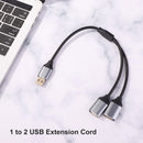 USB Cable Y Splitter USB Adapter 1 Male to 2 Female Extension Cord (1pc)