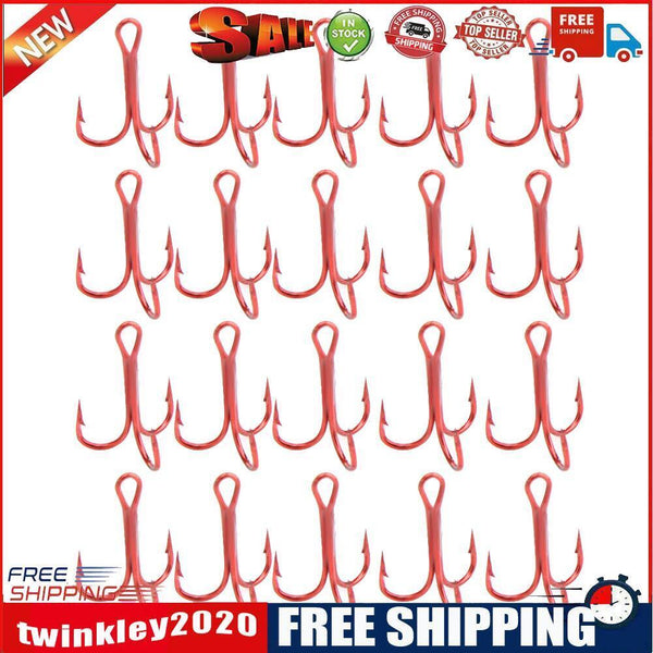 20pcs Barbed Crank Sharp Fishing Hooks Pesca Tackle with 3 Anchors