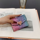 Fashion Sequins Wallet Short Coin Purse Wallets Women Female Small Card Holde